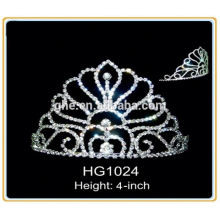 Mode Partei Tiara Haar Zubehör Blumen Tiara königlichen Krone Silber Uhren rosa Prinzessin Tiara